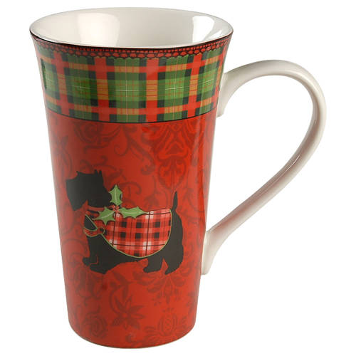 Christmas Scotty Latte Mug