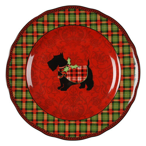 Christmas Scotty Salad Plate by 222 Fifth (PTS)