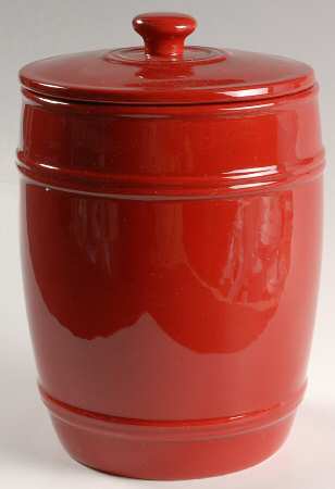 General Store Red Small Canister & Lid