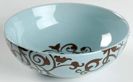 Rococo Blue Brown Soup/Cereal Bowl