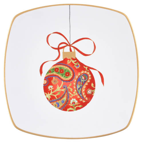 Paisley Ornaments Salad/Dessert Plate