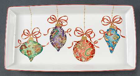Paisley Ornaments 13" Rectangular Serving Platter