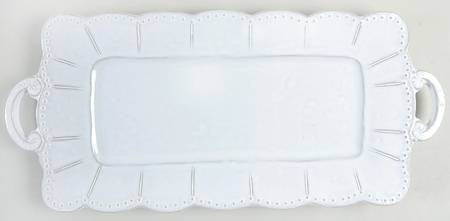 Bella Bianca 19" Rectangular Handled Tray