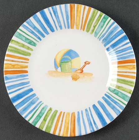 Beach Stripes Appetizer Plate