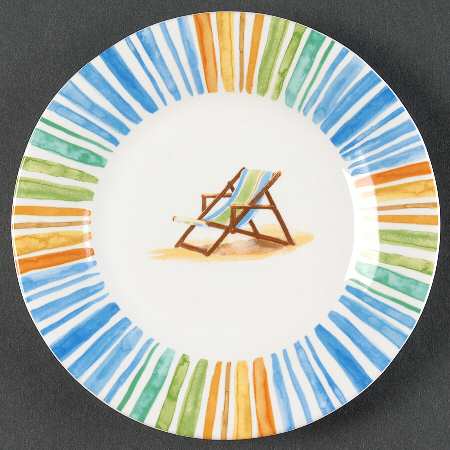 Beach Stripes Appetizer Plate