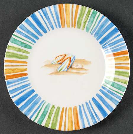 Beach Stripes Appetizer Plate