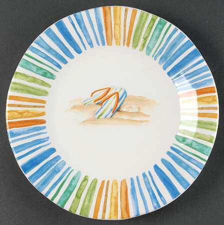 Beach Stripes Salad Plate
