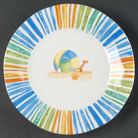 Beach Stripes Salad Plate