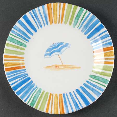 Beach Stripes Salad Plate