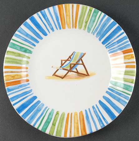 Beach Stripes Salad Plate