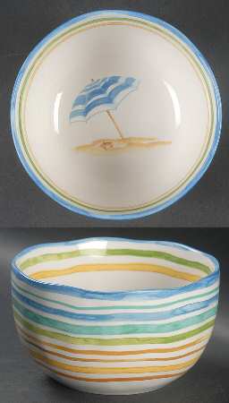 Beach Stripes Soup/Cereal Bowl