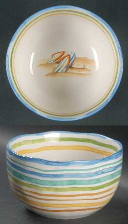 Beach Stripes Soup/Cereal Bowl