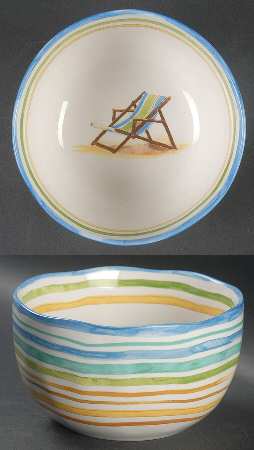 Beach Stripes Soup/Cereal Bowl