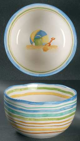 Beach Stripes Soup/Cereal Bowl