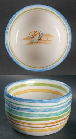 Beach Stripes Individual Appetizer Bowl