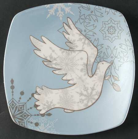 Snowy Dove Salad Plate