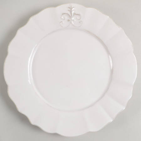 Fleur de Lys White Salad Plate