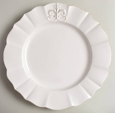 Fleur de Lys White Service Plate (Charger)