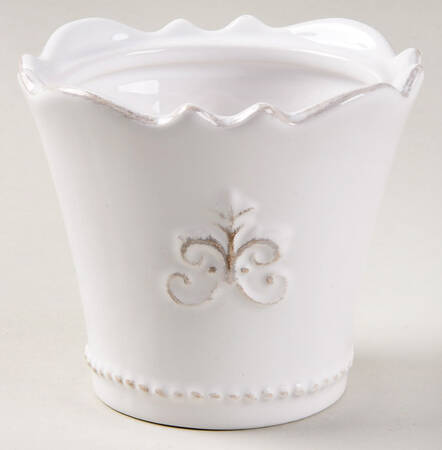 Fleur de Lys White Sugar Bowl No Lid