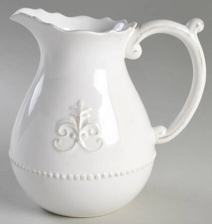 Fleur de Lys White 56 Oz Pitcher