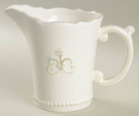 Fleur de Lys White Creamer