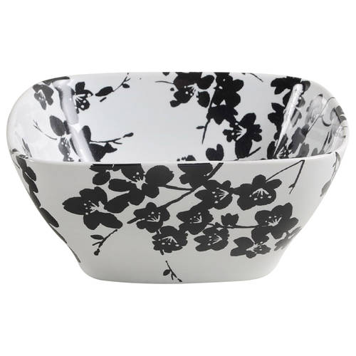 Mia Blossoms Black Soup/Cereal Bowl