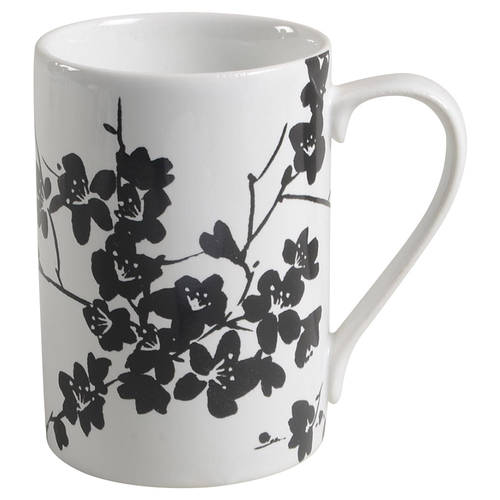 Mia Blossoms Black Mug