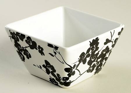 Mia Blossoms Black Individual Appetizer Bowl