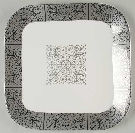Contessa Platinum 13" Square Serving Platter by 222 Fifth (PTS)