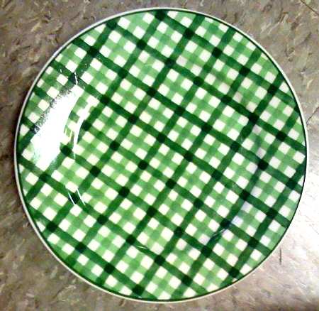 Gingham Rose Salad Plate