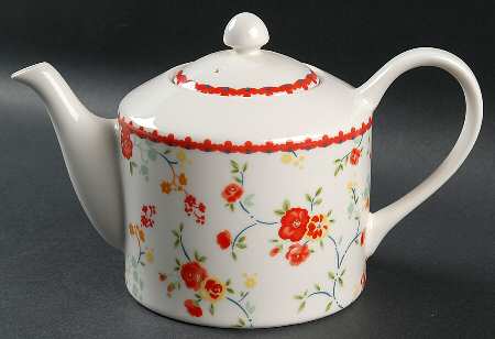Andrea Red Teapot & Lid