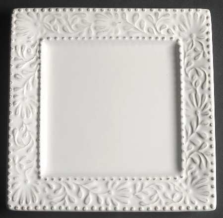 Bianca Leaf Square Salad Plate