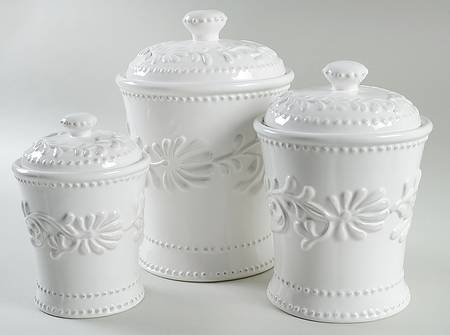 Bianca Leaf (3 Piece) Canister Set (Box Set)