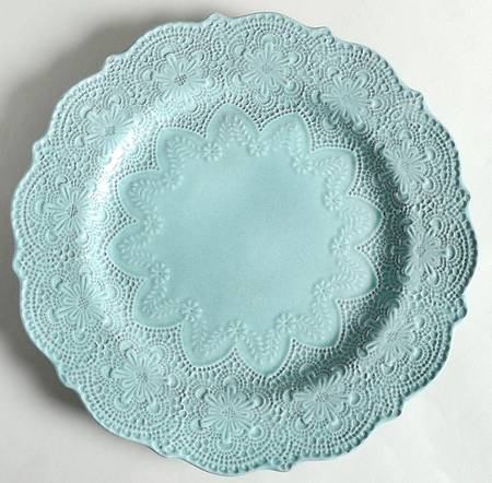 Merletto Aqua Dinner Plate