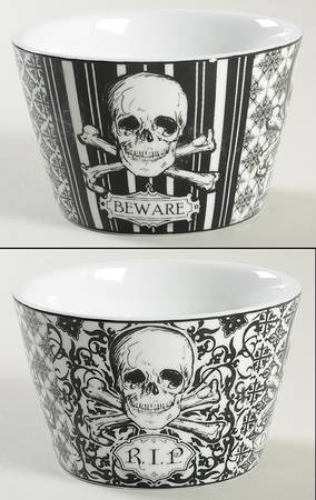 Halloween Skulls Individual Appetizer Bowl