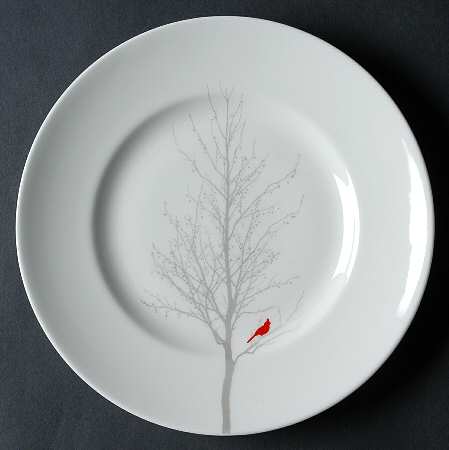 Winter Cardinal Salad Plate