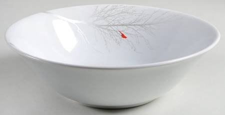 Winter Cardinal 10" Large Salad Serving Bowl