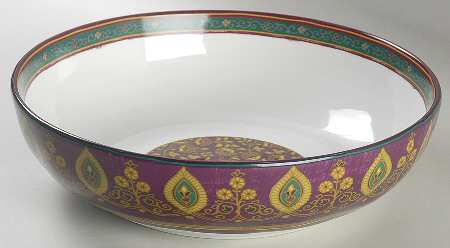 Kashmir Purple 11" Round Serving Bowl