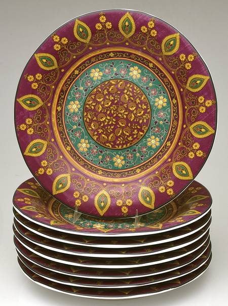 Kashmir Purple Dinner Plate - Set of 8