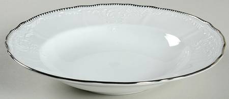 Simply Anna Platinum (Czech Republic) Large Rim Soup Bowl