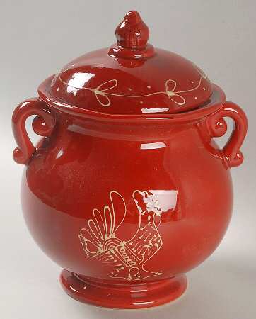 Red Rooster Medium Canister & Lid