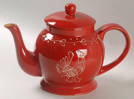 Red Rooster Teapot & Lid