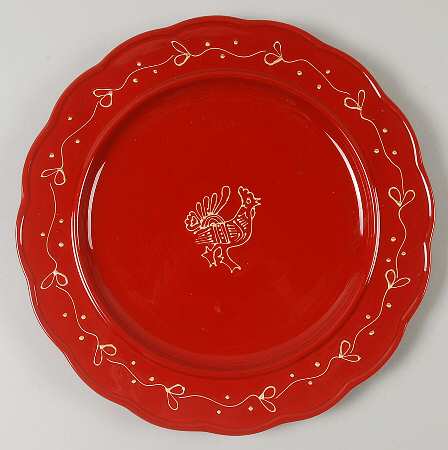 Red Rooster Dinner Plate