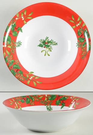 Christmas Foliage 10" Round Serving Bowl