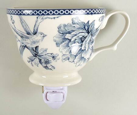 Adelaide Blue and White 1 5/8" + cup (H) Night Light/Cup HC