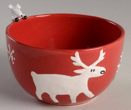 Arctic Holiday Red Soup/Cereal Bowl