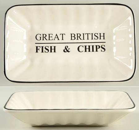 Fish & Chips Embossed Side Dish