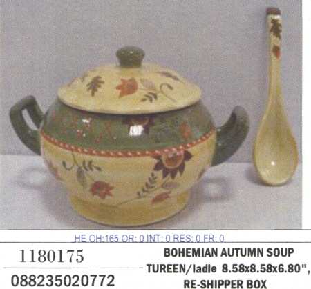 Bohemian Autumn Tureen & Lid w/Ladle