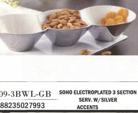 Soho (Electroplated) 3 Section Server