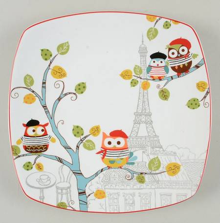 Enchanted Woods Square Salad/Dessert Plate